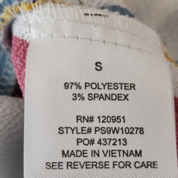 Pink Rose Striped Smocked Chest Line Spagetti Strap Top Size Small - Picture 2 of 8